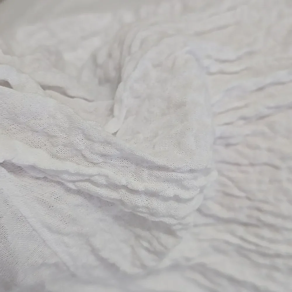 Zara White‎ Puff Sleeve Top S
